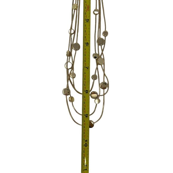 Unbranded Gold Finish Four Strand Adjustable Chain Necklace - Picture 7 of 13